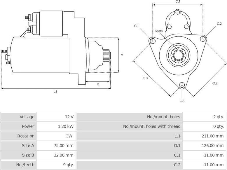 Mitsuba SM 402- 13 - Стартер autospares.lv