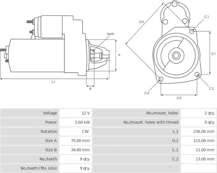 Mitsuba SM612-09 - Стартер autospares.lv