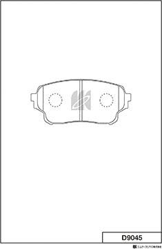 MK Kashiyama D9045 - Тормозные колодки, дисковые, комплект autospares.lv