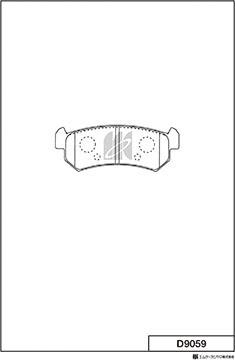 MK Kashiyama D9059 - Тормозные колодки, дисковые, комплект autospares.lv
