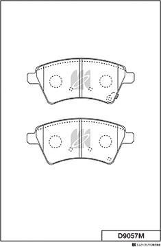 MK Kashiyama D9057M - Тормозные колодки, дисковые, комплект autospares.lv