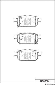 MK Kashiyama D9066M - Тормозные колодки, дисковые, комплект autospares.lv