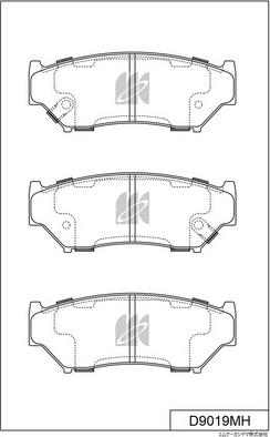 MK Kashiyama D9019MH - Тормозные колодки, дисковые, комплект autospares.lv