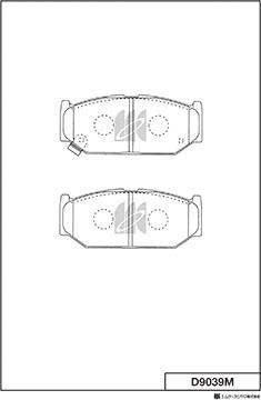 MK Kashiyama D9039M - Тормозные колодки, дисковые, комплект autospares.lv