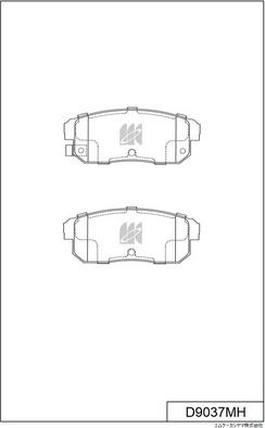 MK Kashiyama D9037MH - Тормозные колодки, дисковые, комплект autospares.lv