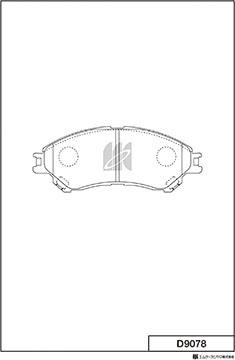 MK Kashiyama D9078 - Тормозные колодки, дисковые, комплект autospares.lv