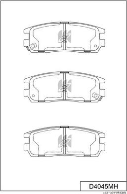 MK Kashiyama D4045MH - Тормозные колодки, дисковые, комплект autospares.lv