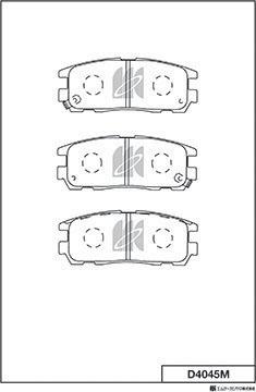 MK Kashiyama D4045M - Тормозные колодки, дисковые, комплект autospares.lv