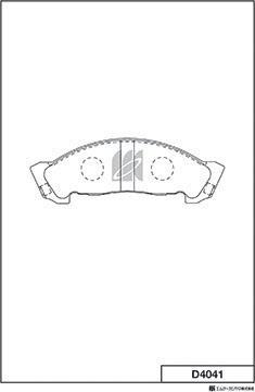 MK Kashiyama D4041 - Тормозные колодки, дисковые, комплект autospares.lv