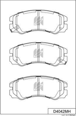 MK Kashiyama D4042MH - Тормозные колодки, дисковые, комплект autospares.lv