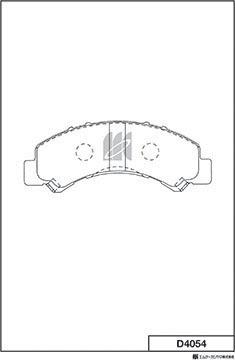 MK Kashiyama D4054 - Тормозные колодки, дисковые, комплект autospares.lv