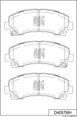 MK Kashiyama D4057MH - Тормозные колодки, дисковые, комплект autospares.lv