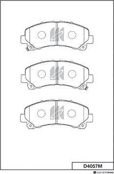 MK Kashiyama D4057M - Тормозные колодки, дисковые, комплект autospares.lv