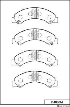 MK Kashiyama D4060M - Тормозные колодки, дисковые, комплект autospares.lv