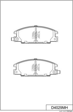 MK Kashiyama D4029MH - Тормозные колодки, дисковые, комплект autospares.lv