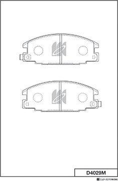 MK Kashiyama D4029M - Тормозные колодки, дисковые, комплект autospares.lv