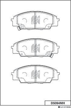 MK Kashiyama D5094MH - Тормозные колодки, дисковые, комплект autospares.lv