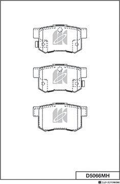 MK Kashiyama D5066MH - Тормозные колодки, дисковые, комплект autospares.lv