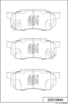 MK Kashiyama D5019MH - Тормозные колодки, дисковые, комплект autospares.lv