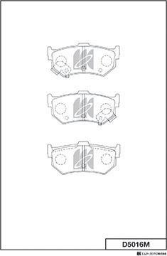 MK Kashiyama D5016M - Тормозные колодки, дисковые, комплект autospares.lv