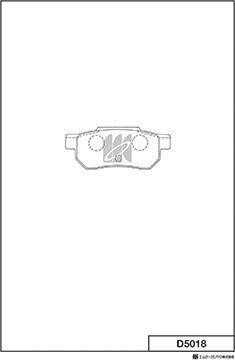 MK Kashiyama D5018 - Тормозные колодки, дисковые, комплект autospares.lv