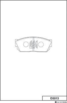 MK Kashiyama D5013 - Тормозные колодки, дисковые, комплект autospares.lv