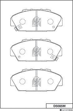 MK Kashiyama D5085M - Тормозные колодки, дисковые, комплект autospares.lv