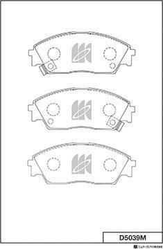 MK Kashiyama D5039M - Тормозные колодки, дисковые, комплект autospares.lv