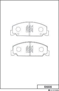 MK Kashiyama D5035 - Тормозные колодки, дисковые, комплект autospares.lv