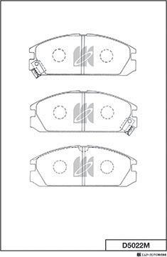 MK Kashiyama D5022M - Тормозные колодки, дисковые, комплект autospares.lv