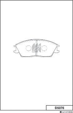 MK Kashiyama D5076 - Тормозные колодки, дисковые, комплект autospares.lv