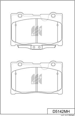 MK Kashiyama D5142MH - Тормозные колодки, дисковые, комплект autospares.lv