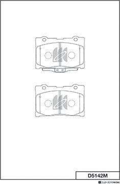 MK Kashiyama D5142M - Тормозные колодки, дисковые, комплект autospares.lv