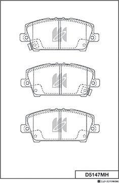 MK Kashiyama D5147MH - Тормозные колодки, дисковые, комплект autospares.lv