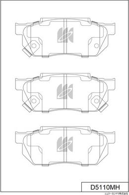 MK Kashiyama D5110MH - Тормозные колодки, дисковые, комплект autospares.lv