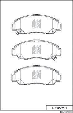 MK Kashiyama D5122MH - Тормозные колодки, дисковые, комплект autospares.lv