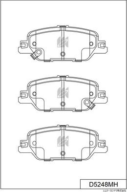 MK Kashiyama D5248MH - Тормозные колодки, дисковые, комплект autospares.lv