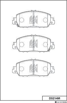 MK Kashiyama D5214M - Тормозные колодки, дисковые, комплект autospares.lv