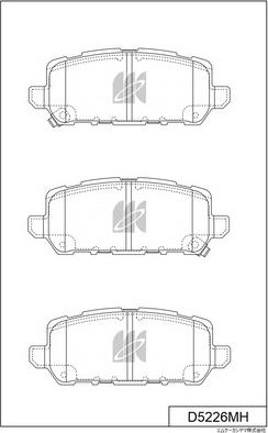 MK Kashiyama D5226MH - Тормозные колодки, дисковые, комплект autospares.lv