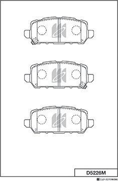 MK Kashiyama D5226M - Тормозные колодки, дисковые, комплект autospares.lv