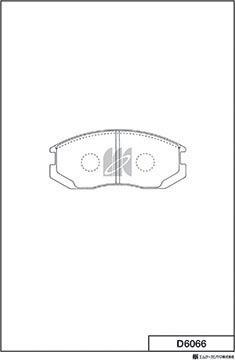 MK Kashiyama D6066 - Тормозные колодки, дисковые, комплект autospares.lv
