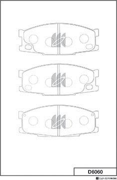 MK Kashiyama D6060 - Тормозные колодки, дисковые, комплект autospares.lv