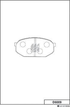MK Kashiyama D6009 - Тормозные колодки, дисковые, комплект autospares.lv