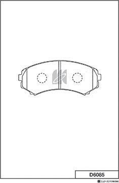 MK Kashiyama D6085 - Тормозные колодки, дисковые, комплект autospares.lv