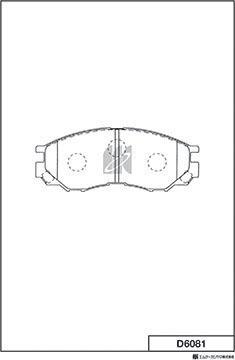 MK Kashiyama D6081 - Тормозные колодки, дисковые, комплект autospares.lv