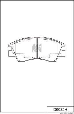 MK Kashiyama D6082H - Тормозные колодки, дисковые, комплект autospares.lv