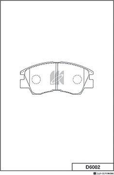 MK Kashiyama D6082 - Тормозные колодки, дисковые, комплект autospares.lv