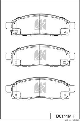 MK Kashiyama D6141MH - Тормозные колодки, дисковые, комплект autospares.lv