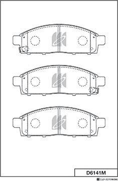 MK Kashiyama D6141M - Тормозные колодки, дисковые, комплект autospares.lv