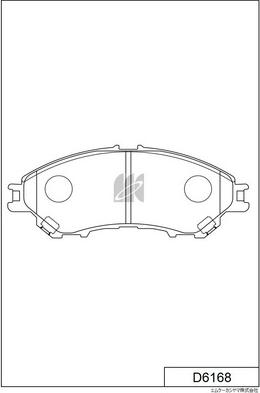 MK Kashiyama D6168 - Тормозные колодки, дисковые, комплект autospares.lv